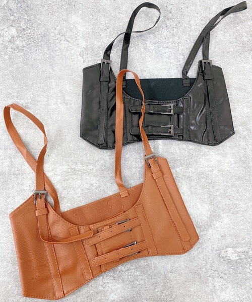 ap retro（アプレトロ）の「ハーネスベルト/コルセットベルト【ZOZO限定アイテム】（ベルト・レディース・ブラック/ベージュ・FREE）」の4枚目の写真