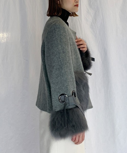 LUGIVA（ルギヴァ）の「フォックスファージャケット（ノーカラー