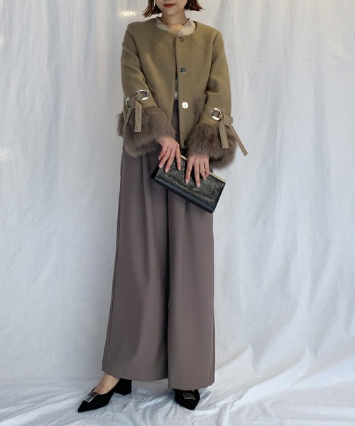 LUGIVA（ルギヴァ）の「フォックスファージャケット（ノーカラー