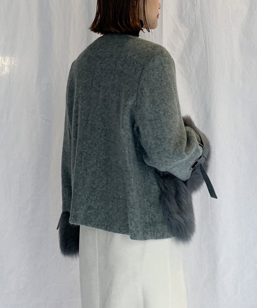 LUGIVA（ルギヴァ）の「フォックスファージャケット（ノーカラー