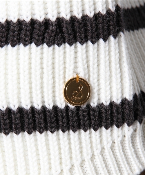 SHIPS for women(シップスフォーウィメン)の「【CLASSY.12月号掲載】ソリッド/ボーダー アゼニット プルオーバー(ニット/セーター・レディース・ライトホワイト/ブラック/ブルー/ネイビー・36/38)」の12枚目の写真