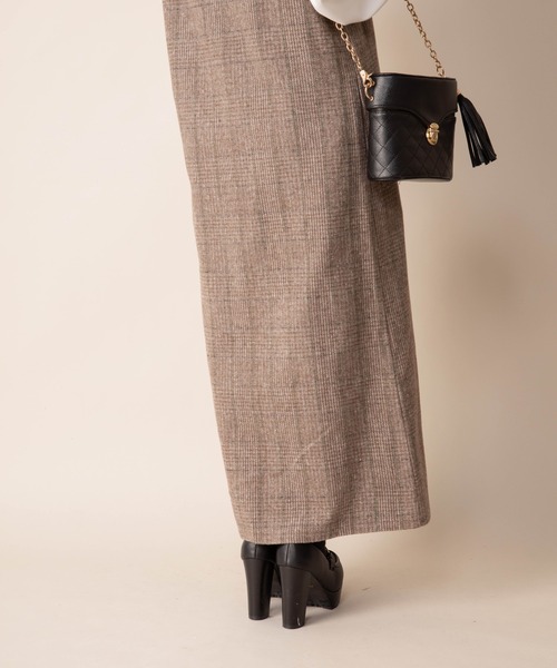 Mysa&Liina（ミーサリーナ）の「２WAYチェックジャンパースカート（ジャンパースカート・レディース・ブラウン/グレー/ベージュ・M）」の9枚目の写真