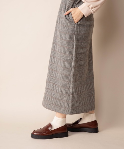Mysa&Liina（ミーサリーナ）の「２WAYチェックジャンパースカート（ジャンパースカート・レディース・ブラウン/グレー/ベージュ・M）」の10枚目の写真