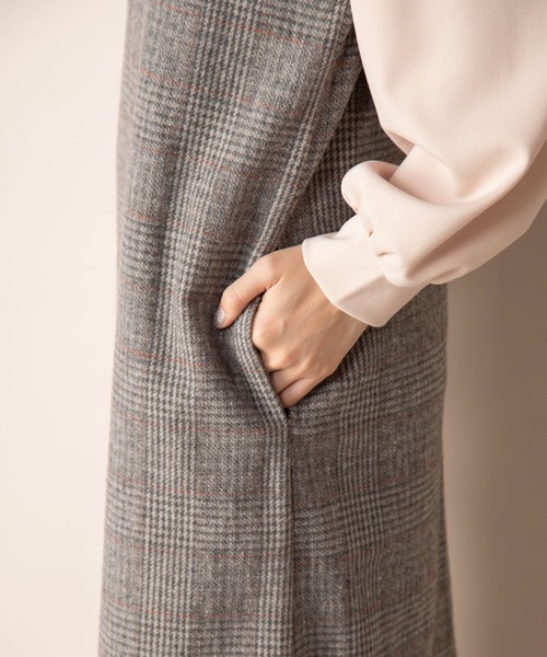 Mysa&Liina（ミーサリーナ）の「２WAYチェックジャンパースカート（ジャンパースカート・レディース・ブラウン/グレー/ベージュ・M）」の12枚目の写真