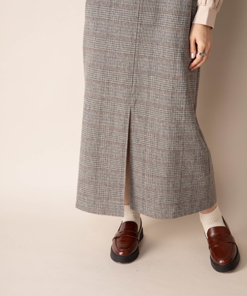 Mysa&Liina（ミーサリーナ）の「２WAYチェックジャンパースカート（ジャンパースカート・レディース・ブラウン/グレー/ベージュ・M）」の15枚目の写真