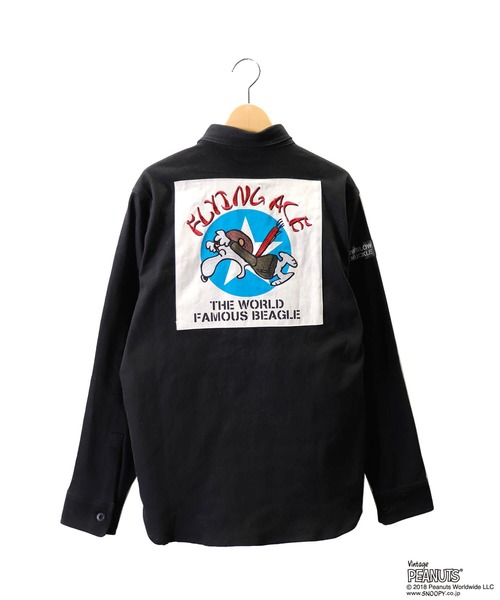 PEANUTS(ピーナッツ)の「LOWBLOW KNUCKLE / ローブローナックル / PEANUTS / FLYING ACE ミリタリーシャツ(M2)(シャツ/ブラウス・メンズ・ベージュ/ブラック/グリーン・L/XL/M/XXL)」の2枚目の写真