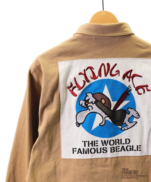 PEANUTS(ピーナッツ)の「LOWBLOW KNUCKLE / ローブローナックル / PEANUTS / FLYING ACE ミリタリーシャツ(M2)(シャツ/ブラウス・メンズ・ベージュ/ブラック/グリーン・L/XL/M/XXL)」の12枚目の写真