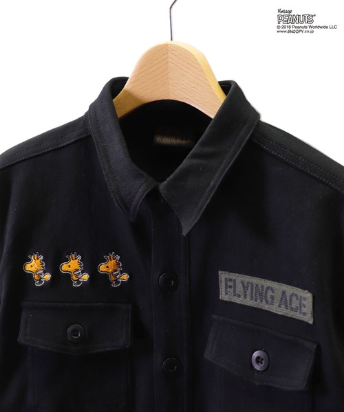 PEANUTS(ピーナッツ)の「LOWBLOW KNUCKLE / ローブローナックル / PEANUTS / FLYING ACE ミリタリーシャツ(M2)(シャツ/ブラウス・メンズ・ベージュ/ブラック/グリーン・L/XL/M/XXL)」の15枚目の写真