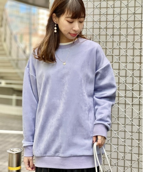 RAGEBLUE（レイジブルー）の「スウェードタッチクルーネック/931944（スウェット・メンズ・ライトブルー/パープル/オフホワイト/グレー・MEDIUM/LARGE/SMALL）」の4枚目の写真