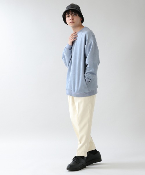 RAGEBLUE（レイジブルー）の「スウェードタッチクルーネック/931944（スウェット・メンズ・ライトブルー/パープル/オフホワイト/グレー・MEDIUM/LARGE/SMALL）」の9枚目の写真