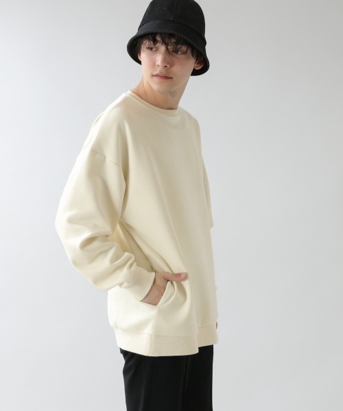 RAGEBLUE（レイジブルー）の「スウェードタッチクルーネック/931944（スウェット・メンズ・ライトブルー/パープル/オフホワイト/グレー・MEDIUM/LARGE/SMALL）」の12枚目の写真