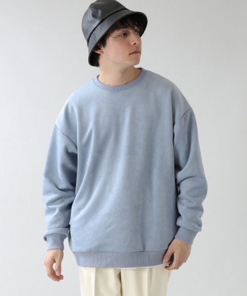 RAGEBLUE（レイジブルー）の「スウェードタッチクルーネック/931944（スウェット・メンズ・ライトブルー/パープル/オフホワイト/グレー・MEDIUM/LARGE/SMALL）」の15枚目の写真