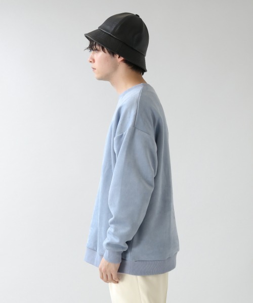 RAGEBLUE（レイジブルー）の「スウェードタッチクルーネック/931944（スウェット・メンズ・ライトブルー/パープル/オフホワイト/グレー・MEDIUM/LARGE/SMALL）」の18枚目の写真