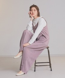 abahouse mavie（アバハウスマヴィ）の「【販売店舗限定】クリスタルプリーツサロペット（サロペット/オーバーオール・パープル系）」