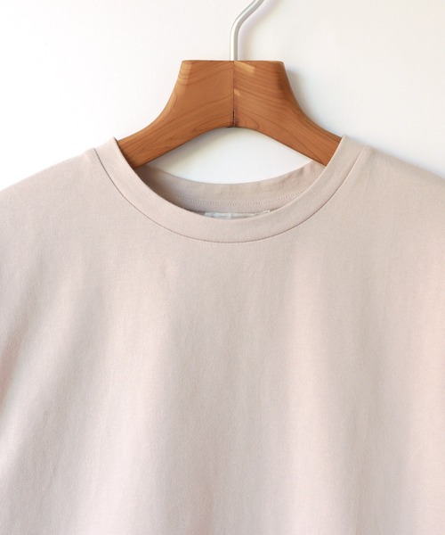 andme(アンドミー)の「コットン長袖ラウンドヘムTシャツ チュニック(Tシャツ/カットソー・レディース・ブラック/ベージュ/オフホワイト・M)」の18枚目の写真