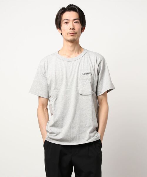 KRIFF MAYER（クリフメイヤー）の「抗菌ロゴ半袖ポケTEE(ヨセミテ)（Tシャツ/カットソー・メンズ・チャコール/グレー/オフホワイト/パープル/ライトグリーン・MEDIUM/LARGE/SMALL/X-LARGE）」の13枚目の写真