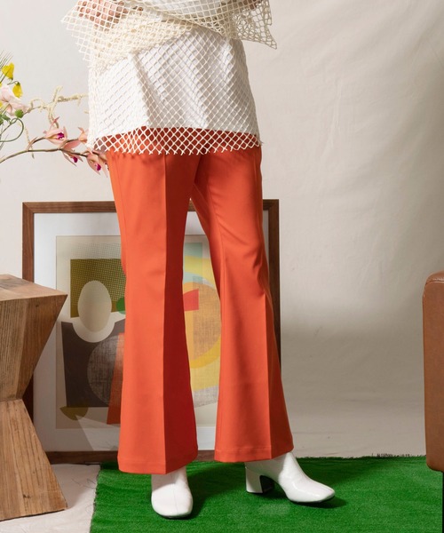 MAISON SPECIAL(メゾンスペシャル)の「Flare Easy Pants/フレアイージーパンツ【MAISON SPECIAL/メゾンスペシャル】(スラックス・レディース・ブラック/サックスブルー/オレンジ/グリーン・38/36)」の19枚目の写真