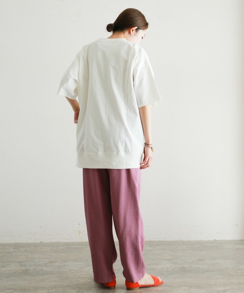 NOMBRE IMPAIR(ノンブルアンペール)の「コーマ天竺 ロングポケTEE(Tシャツ/カットソー・レディース・ホワイト/グレー/グリーン・FREE)」の19枚目の写真