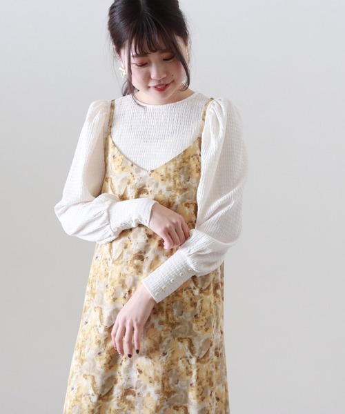 Cheek（チーク）の「楊柳パワショルブラウス（Tシャツ/カットソー・レディース・ブラック/ベージュ/アイボリー・MEDIUM）」の2枚目の写真