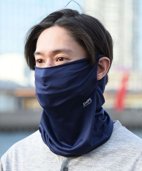 SHIPS（シップス）の「【WEB限定】SHIPS: スタイリッシュ ネックゲイター（ネックウォーマー/スヌード・メンズ・ブラック/チャコールグレー/ネイビー/イエロー・ONE SIZE）」の3枚目の写真