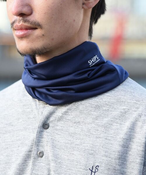 SHIPS（シップス）の「【WEB限定】SHIPS: スタイリッシュ ネックゲイター（ネックウォーマー/スヌード・メンズ・ブラック/チャコールグレー/ネイビー/イエロー・ONE SIZE）」の8枚目の写真