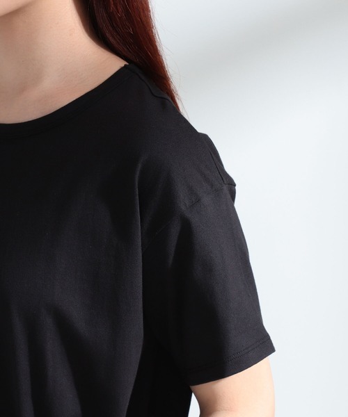 Ray BEAMS（レイビームス）の「Ray BEAMS / プリーツ キリカエ ハーフスリーブ Tシャツ（Tシャツ/カットソー・レディース・ホワイト/ブラック/ダークブラウン・ONE SIZE）」の10枚目の写真