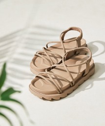 welleg | レースアップ厚底サンダル(サンダル)