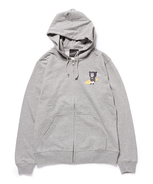 BEAMS T（ビームスティー）の「【SPECIAL PRICE】The Wonderful! design works. / SURF BEAR フルジップ パーカ（パーカー・メンズ・ネイビー/グレー/ブラック・X-SMALL/MEDIUM/SMALL/LARGE/X-LARGE）」の2枚目の写真