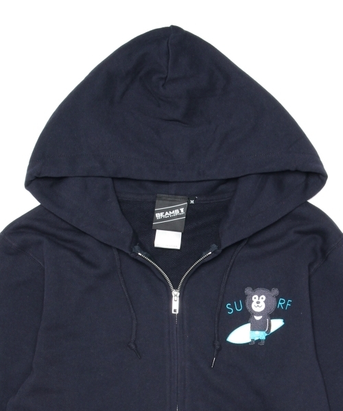 BEAMS T（ビームスティー）の「【SPECIAL PRICE】The Wonderful! design works. / SURF BEAR フルジップ パーカ（パーカー・メンズ・ネイビー/グレー/ブラック・X-SMALL/MEDIUM/SMALL/LARGE/X-LARGE）」の16枚目の写真