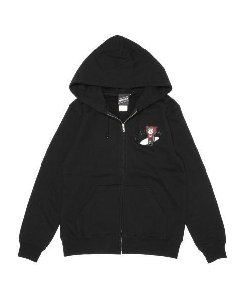BEAMS T（ビームスティー）の「【SPECIAL PRICE】The Wonderful! design works. / SURF BEAR フルジップ パーカ（パーカー・メンズ・ネイビー/グレー/ブラック・X-SMALL/MEDIUM/SMALL/LARGE/X-LARGE）」の5枚目の写真