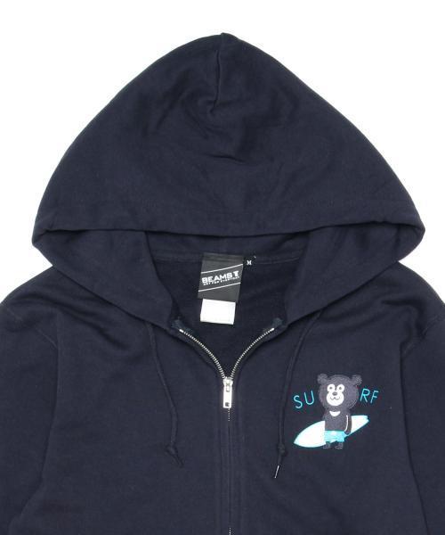 BEAMS T（ビームスティー）の「【SPECIAL PRICE】The Wonderful! design works. / SURF BEAR フルジップ パーカ（パーカー・メンズ・ネイビー/グレー/ブラック・X-SMALL/MEDIUM/SMALL/LARGE/X-LARGE）」の15枚目の写真