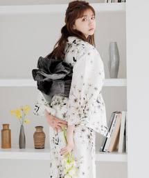 【未使用】Dita 浴衣　パリの昼下がり 2025 浴衣5点セット(ゆかた・帯・下駄・着付けマニュアル