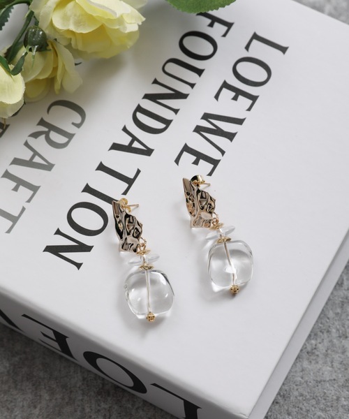 ap retro（アプレトロ）の「クリアストーンモチーフピアス【ZOZO限定アイテム】（ピアス（両耳用）・レディース・ゴールド・FREE）」の2枚目の写真