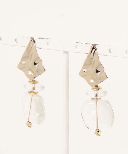 ap retro（アプレトロ）の「クリアストーンモチーフピアス【ZOZO限定アイテム】（ピアス（両耳用）・レディース・ゴールド・FREE）」の3枚目の写真