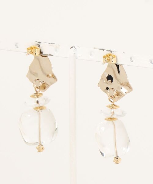 ap retro（アプレトロ）の「クリアストーンモチーフピアス【ZOZO限定アイテム】（ピアス（両耳用）・レディース・ゴールド・FREE）」の4枚目の写真