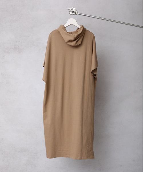 ap retro（アプレトロ）の「ミニ裏毛パーカーワンピース（ワンピース・レディース・ブラック/ベージュ/カーキ/ブルーグリーン/ライトベージュ/チャコール・FREE）」の18枚目の写真