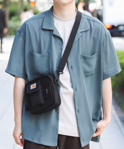 SENSE OF PLACE by URBAN RESEARCH（センスオブプレイスバイアーバンリサーチ）の「シアーヨウリュウオープンカラーシャツ（シャツ/ブラウス・メンズ・チャコールグレー/ブルー/グリーン/ライトベージュ/アイボリー・MEDIUM/LARGE）」の4枚目の写真