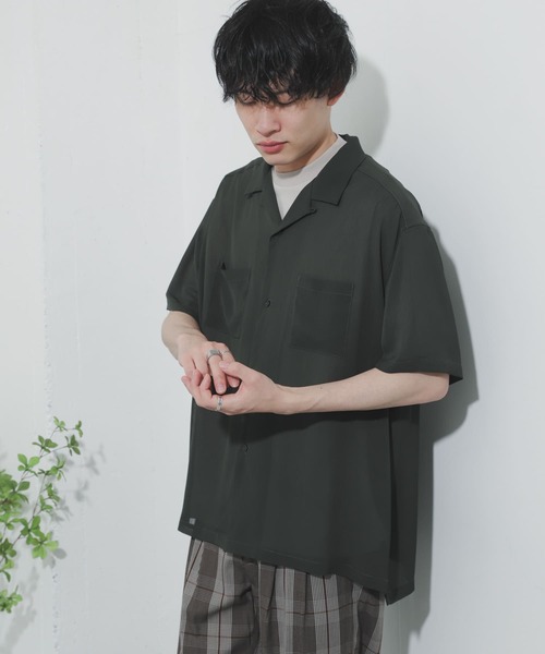 SENSE OF PLACE by URBAN RESEARCH（センスオブプレイスバイアーバンリサーチ）の「シアーヨウリュウオープンカラーシャツ（シャツ/ブラウス・メンズ・チャコールグレー/ブルー/グリーン/ライトベージュ/アイボリー・MEDIUM/LARGE）」の22枚目の写真