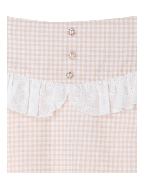 Honey Salon（ハニーサロン）の「ハイウエストギンガムスカート（スカート・レディース・ブラック/ベージュ・FREE）」の15枚目の写真