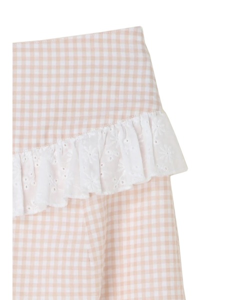 Honey Salon（ハニーサロン）の「ハイウエストギンガムスカート（スカート・レディース・ブラック/ベージュ・FREE）」の11枚目の写真