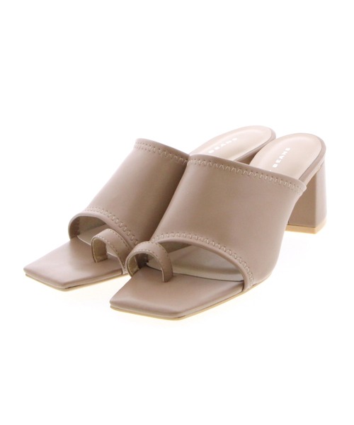 JELLY BEANS（ジェリービーンズ）の「トング太ヒールミュール(210-30304)JELLY BEANS(ジェリービーンズ)（サンダル・レディース・ホワイト/ブラック/グレイッシュベージュ・S/M/L）」の11枚目の写真