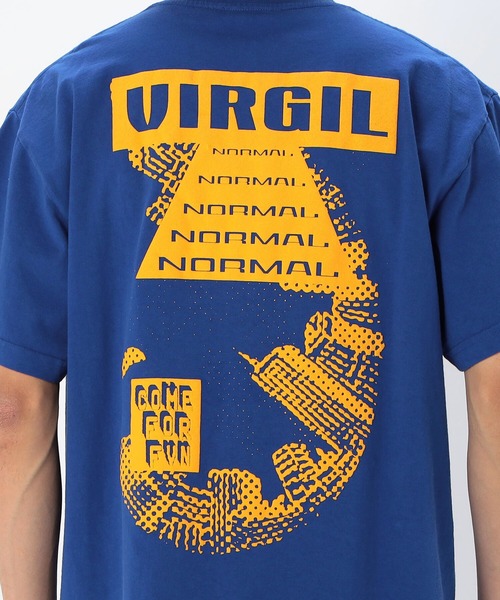 VIRGIL NORMAL（ヴァージルノーマル）の「【VIRGIL NORMAL】プリントＴシャツ STAY POSITIVE MEN（Tシャツ/カットソー・メンズ・ネイビー・LARGE/MEDIUM）」の7枚目の写真
