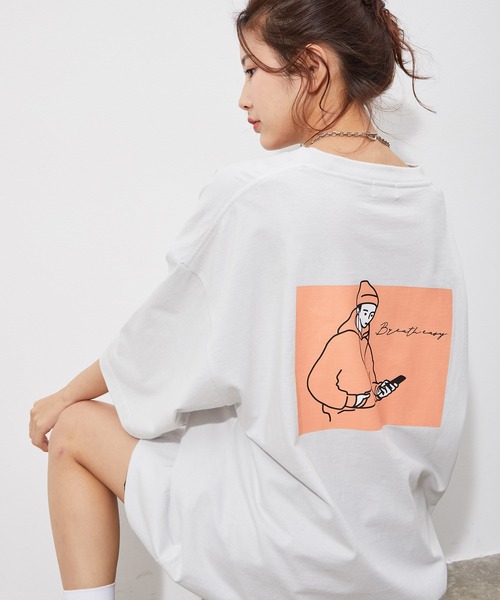 JUNRED(ジュンレッド)の「CHILL BOYプリントTEE(Tシャツ/カットソー・メンズ・ホワイト/ブラック/ブルー系その他6・S/M/L)」の1枚目の写真