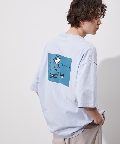 JUNRED(ジュンレッド)の「CHILL BOYプリントTEE(Tシャツ/カットソー・メンズ・ホワイト/ブラック/ブルー系その他6・S/M/L)」の3枚目の写真