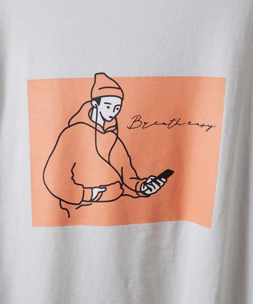 JUNRED(ジュンレッド)の「CHILL BOYプリントTEE(Tシャツ/カットソー・メンズ・ホワイト/ブラック/ブルー系その他6・S/M/L)」の5枚目の写真