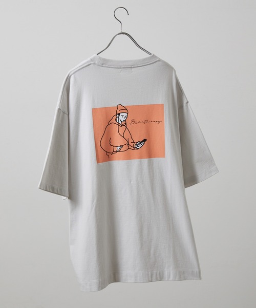 JUNRED(ジュンレッド)の「CHILL BOYプリントTEE(Tシャツ/カットソー・メンズ・ホワイト/ブラック/ブルー系その他6・S/M/L)」の13枚目の写真