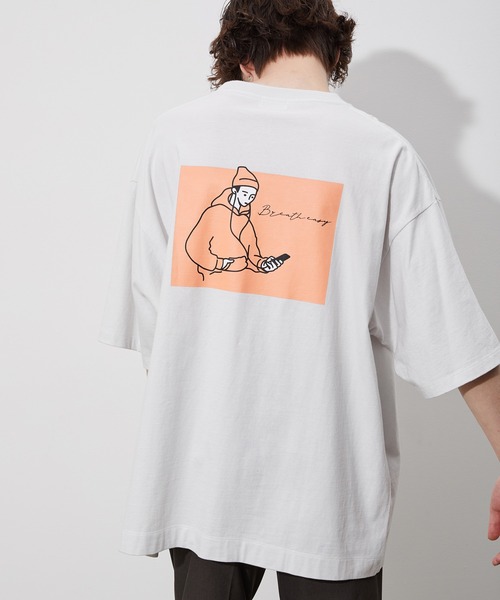 JUNRED(ジュンレッド)の「CHILL BOYプリントTEE(Tシャツ/カットソー・メンズ・ホワイト/ブラック/ブルー系その他6・S/M/L)」の14枚目の写真