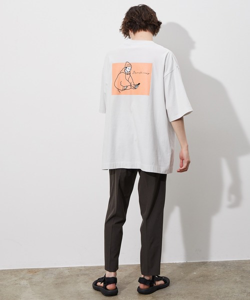 JUNRED(ジュンレッド)の「CHILL BOYプリントTEE(Tシャツ/カットソー・メンズ・ホワイト/ブラック/ブルー系その他6・S/M/L)」の17枚目の写真