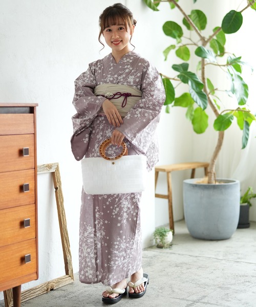 utatane 和歌山染工C 浴衣・帯・下駄 utatane × 注染工房 浴衣3点セット ( ゆかた・帯・下駄 ) 紺地に