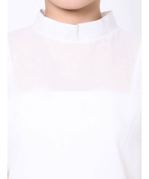 dazzlin（ダズリン）の「ギャザータックハーフスリーブブラウス（シャツ/ブラウス・レディース・オフホワイト/ブルー/ブラウン・FREE）」の14枚目の写真